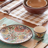 Khurja Ceramic Dnner Plate - 10 Inch, Spring Bloom - Eyaas